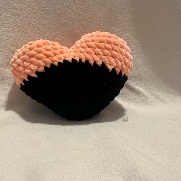 Hand made crocheted heart pillow/plush - Picture 2 of 4